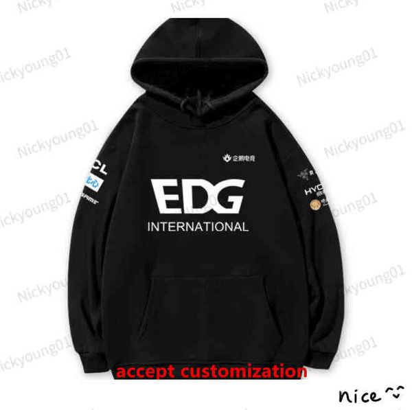 

s11 alliance game edg team finals jiejie the same style clothing hooded men coats, Black;brown