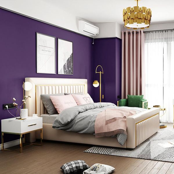 

wallpapers [waterproof and antifouling] lotus purple grape lila wallpaper modern simple non-woven princess room plain wild