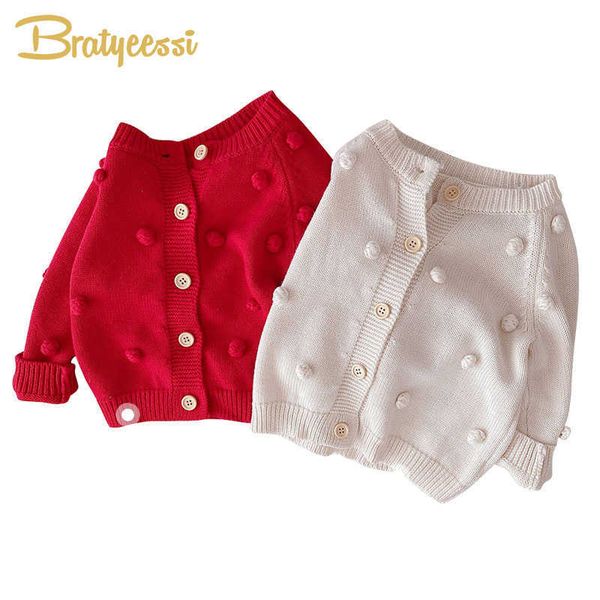 

christmas sweater children outerwear pompom knitted sweaters kids cardigan coat for girls autumn winter baby knitwear clothes y1024, Blue
