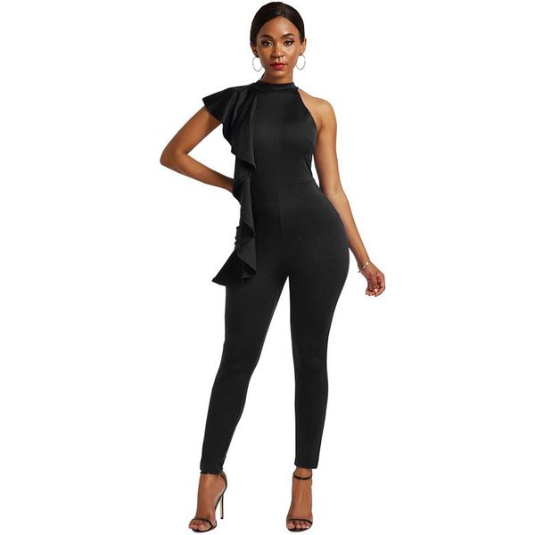 

women's jumpsuits & rompers for women 2021 summer sleeveless bodycon casual party and elegant club long pants trousers, Black;white