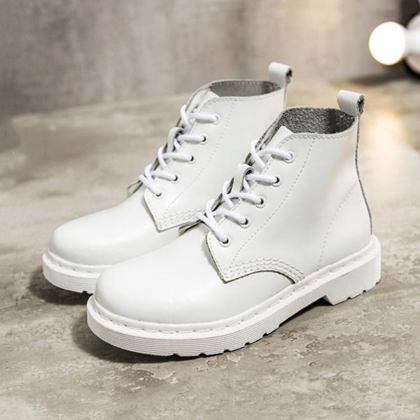 

boots designer white women ankle large size 35-44 autumn ladies platform split leather shoes 2021 trend motorcycle, Black