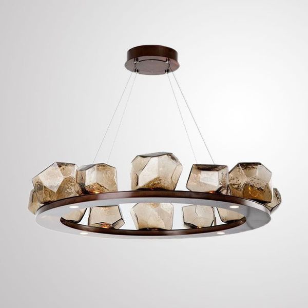 

postmodern amber colour glass led pendant lights bedroom hanging lamp dining room fixtures light luxury living room lighting