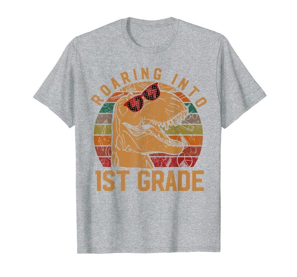 

Roaring Into 1st Grade First Class Gift Back to School T-Shirt, Mainly pictures