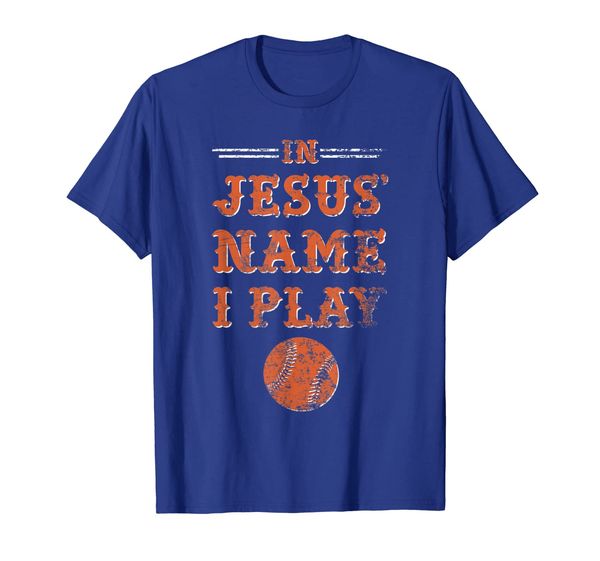 

in jesus' name i play, christian baseball softball t-shirt, White;black