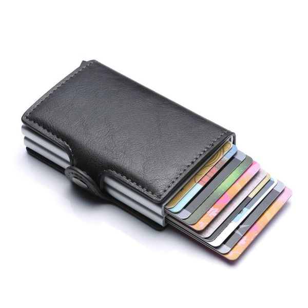 

storage bags up holder wallet multi-slot card case pu security blocking
