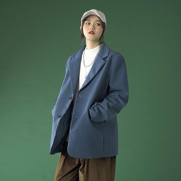 

women's suits & blazers brown indie normcore women cool sytle solid colors single breasted 2021 spring autumn fashion plus size blazer, White;black