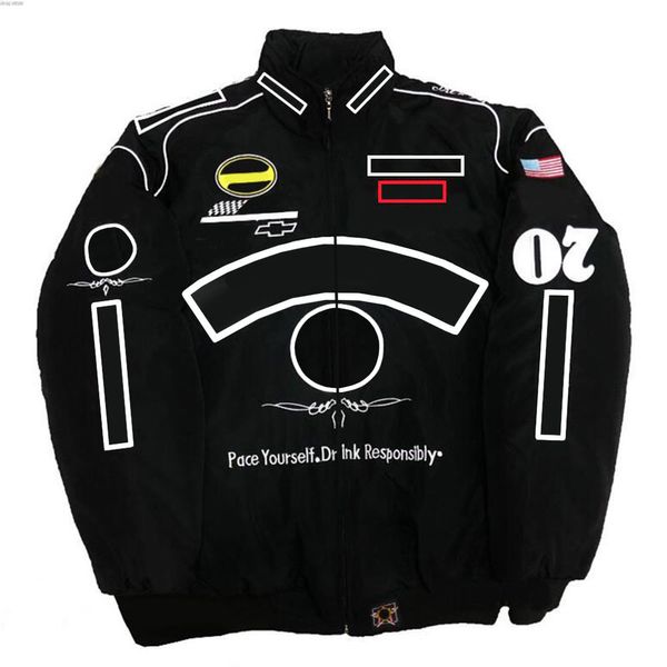 Tuta da corsa F1 Cappotto autunno/inverno stile college/retrò nuovo stile Giacca con logo per auto di Formula 1 con lo stesso stile