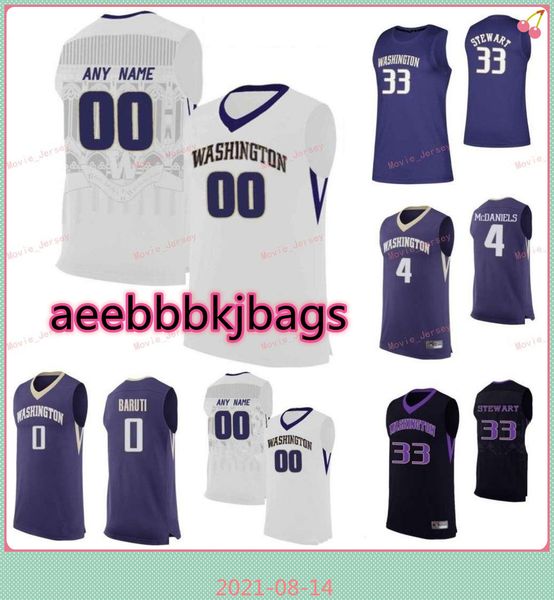 

stitched custom 10 elijah hardy jersey nahziah carter 12 jason crandall 14 sam timmins washington huskies college men women youth, Black