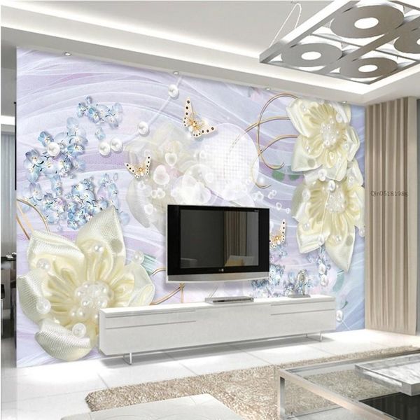 

wallpapers custom 3d mural rose romance tv backdrop living room lobby stereo bedroom bathroom el wallpaper