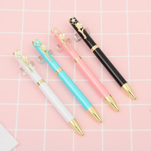 

gel pens profile high-end metal peach blossom ballpoint pen signing school office supplies student kids gift