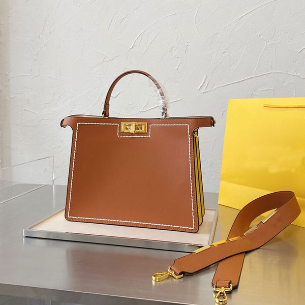 

fend women hand bag leather shoulder handbag crossbody tote bag ladies shopping handbag wide starp large capacity 06v9