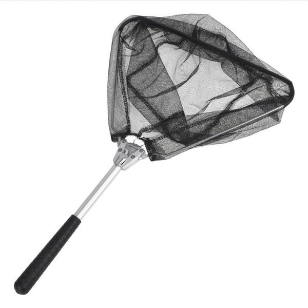 

50cm mini triangular fishing net aluminum alloy telescoping foldable landing net retractable pole folding landing fishing ta