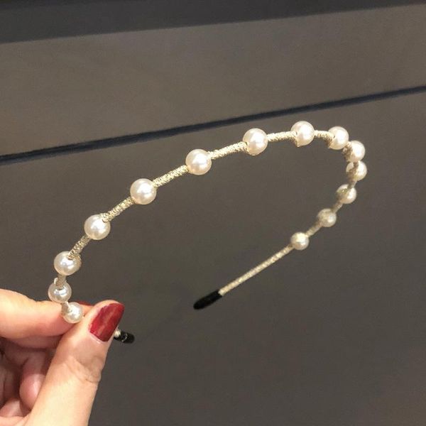 

hair accessories 2021 women's headband small fragrance pearl fine girlhairwear retro temperament hydraulic drill band