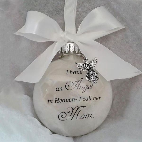 

drop ball pendant tree angel family member memorial ornament letter hanging balls christmas commemorative tree decoration home