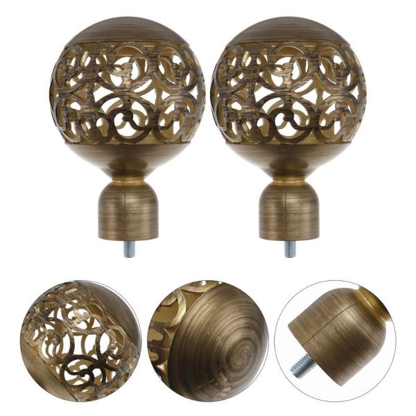 

other home decor 2pcs elegant curtain rod heads head plugs accessories