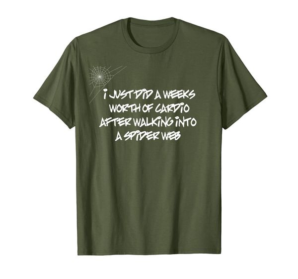 

i just did a weeks worth of cardio | funny t-shirt, White;black