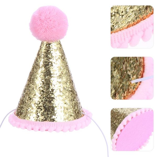 

party hats 1pc birthday hat non-wovens cone shiny sequin po prop