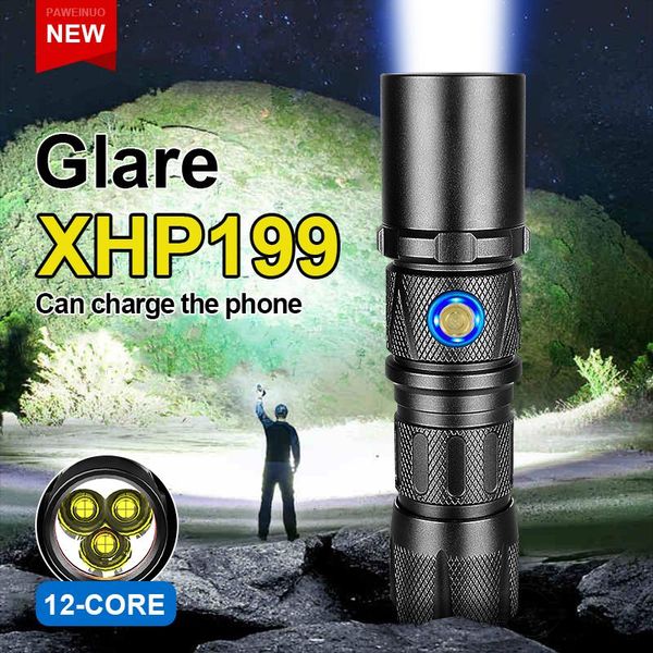 

other led lighting xhp199 most powerful xhp160 high power torch light usb rechargeable tactical waterproof zoom hand lamp