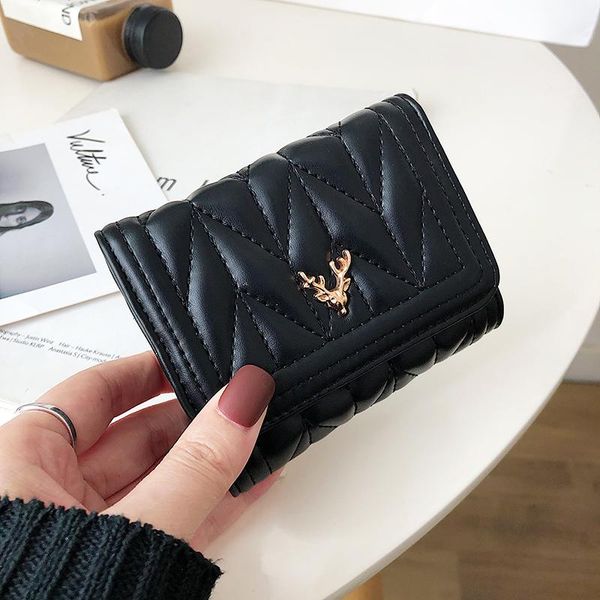 

card holders luxury wallet 2021 spring and autumn printed canvas long zipper ladies large capacity clutch short holder coin, Brown;gray