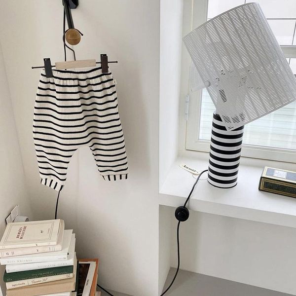 

trousers 2021 korean children's clothing autumn strip boys and girls pp pants striped baby elastic, Blue
