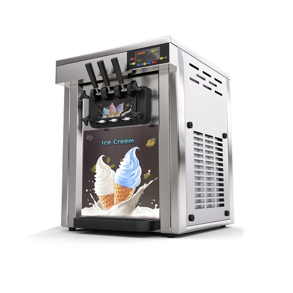 

ice cream making machine 3 flavor soft stainless steel yogurt 110v 220v
