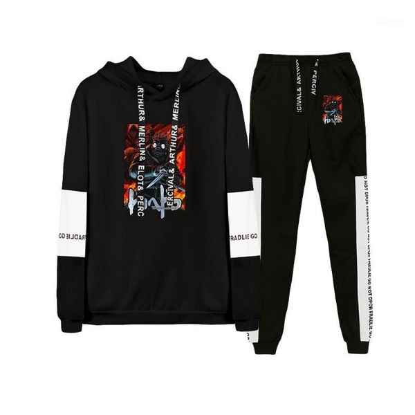 

men's tracksuits dorohedoro kaiman,nikaidou tracksuit sportswear sets spring autumn anime casual men sweatpants track suit set, Gray
