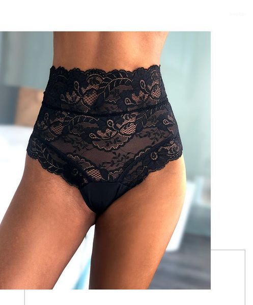 

women's panties lace high waist pants large size lingerie underwear ladies seamless, Black;pink