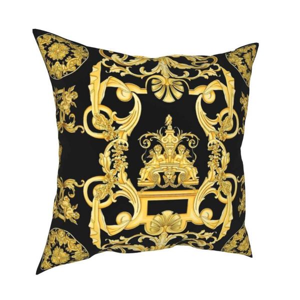 

pillow case baroque prints greek ornament goldenmeander meandros vintage bedroom office hug pillowcase meander
