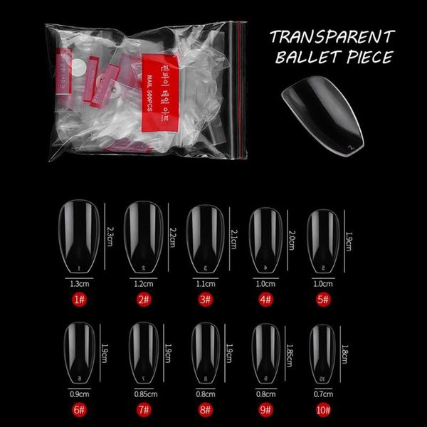 

new pleated non-trace nail tip full stick short version of droplet tip false nail beauty chips art gift 500pcs