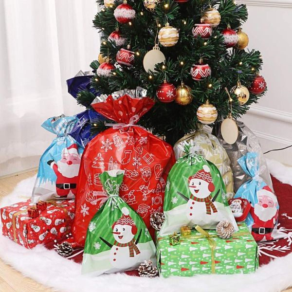 

gift wrap 7pcs christmas wrapping bags holiday treats goody with ribbons