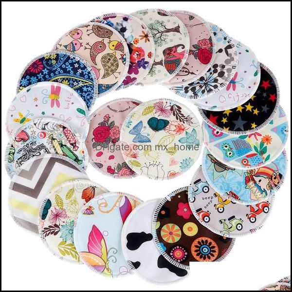 

new print p waterproof breast pad bamboo reusable nursing pad for mum pads 24pcs/lot drop delivery 2021 other baby feeding baby kids ma