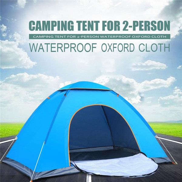 

tents and shelters 1-2 person camping tent quick open outdoor hiking travel beach sun shelter family ultralight waterproof backpacking