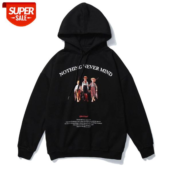 

Vintage Character Print Harajuku Hoodie Swatshirts 2020 Hip Hop Streetwear Hoodie Autumn Oversized Casual Pullover Sweatshirts #LS7w, Black