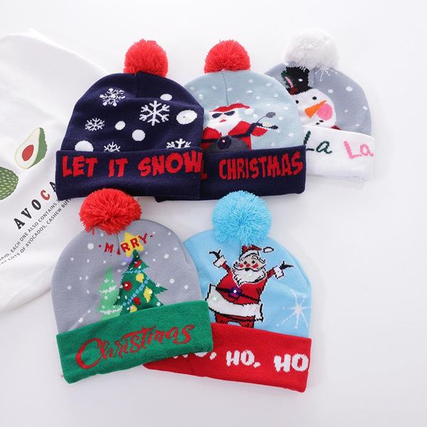 

beanies christmas santa hat knitted woolen yarn warm decoration caps clothes born