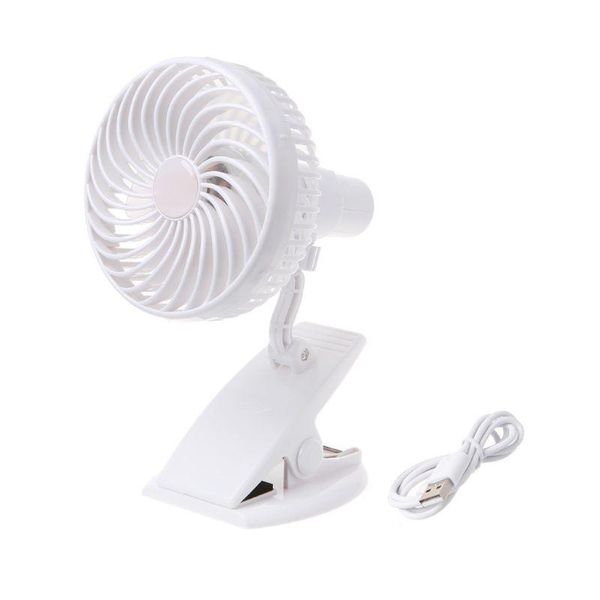 

electric fans mini usb fan clamp handheld portable office deskoutdoor 360 horizontal rotation for baby stroller summer cooling 4