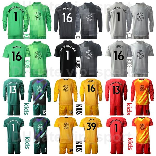 

goalie youth edouard mendy jersey 16 set soccer goalkeeper gk long sleeve kids 1 kepa arrizabalaga 13 willy caballero 31 robert green footba, Black