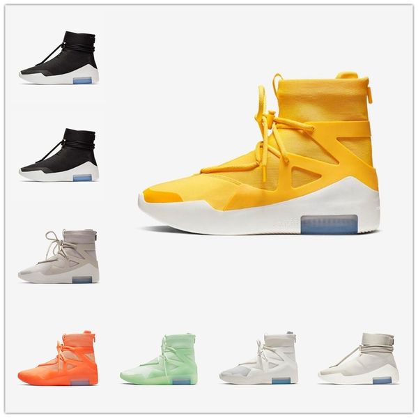 

with box]2021 superior quality king men women shoes fear casual shoes for sneakers trainers fog frosted spruce x sa raid boots light, Black