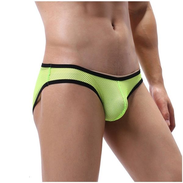 

short underwear 2021 men effen colour mesh super thin breathing panties ropa interior hombre, Black;white