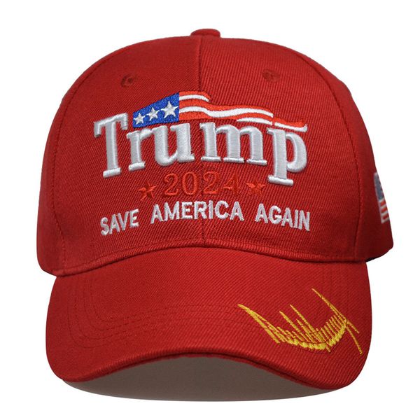 12 Styles Donald Trump 2024 Cotton Caps Cappello da baseball ricamato con cinturino regolabile Save Amercia Again Banner