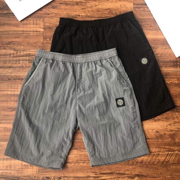 

summer men's nylon shorts color fashion trend side zipper pocket casual all-match high-quality clothing black gray size m-2xl, White;black