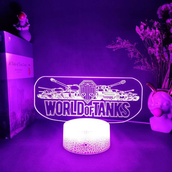 

night lights world of tanks game prize ideas 3d led light 16color changing touch sensor for kids bedroom decor lamp dropping