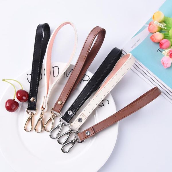 

keychains detachable replacement women girls pu leather bag handle strap belt key holder ring accessories gift jewelry, Silver