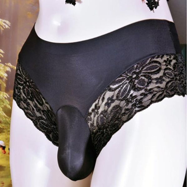 

underpants underwear* item description:mens lingerie lace g-string sissy pouch panties underwear bikini thong briefs, Black;white