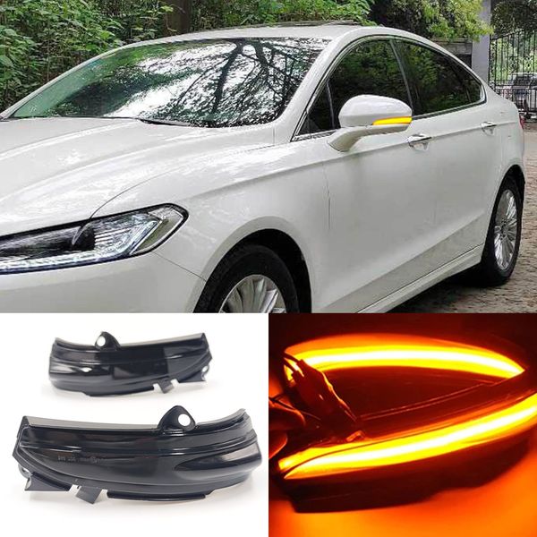 

2pcs for ford mondeo mk5 2014-2019 mk v 5 led side wing dynamic turn signal light rearview mirror indicator lamp