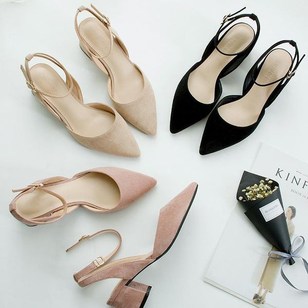 

dress shoes pointed heels slingback women high heel mary jane party fashion chaussure mariage femme talon, Black