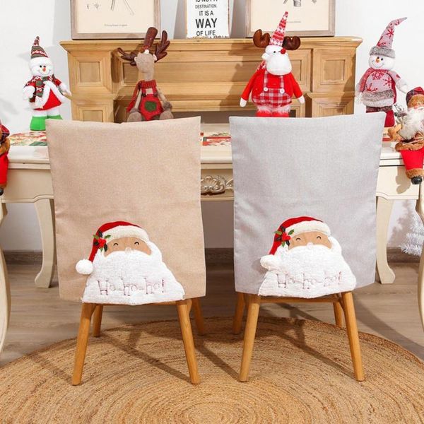 

chair covers christmas cover kitchen dining santa clause holiday party home decoration
