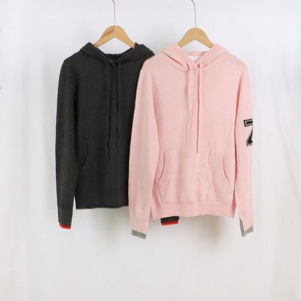 

women's sweaters 100% cashmere ladies knitted hooded sweater fashion casual women 2021 autmn winter, White;black