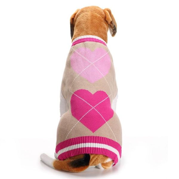 

dog apparel pet sweater clothes winter warm puppy cat coat jacket soft knitwear heart clothing for small medium big dogs accessory