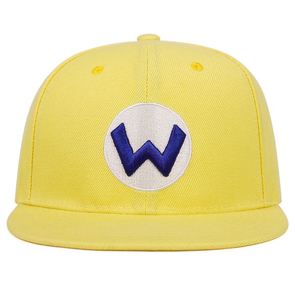 

wholesale mario stitching embroidery child girl baseball cap cosplay flat casual hip hop hat travel outdoor sun hat, Black;white