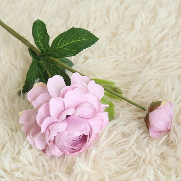

silk flower european real touch artificial flowers fall vivid peony fake leaf wedding home party christmas home decoration